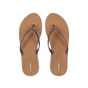 OKABASHI Women's Shoreline Flip Flops In‎ Toffee/Copper Women’s Size 10